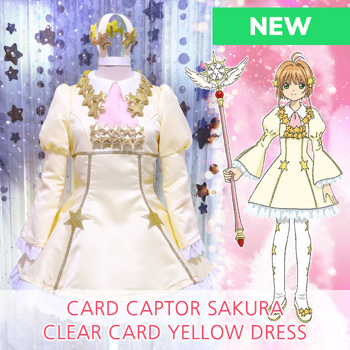 cardcaptor sakura clear card yellow flight dress cosplay costume