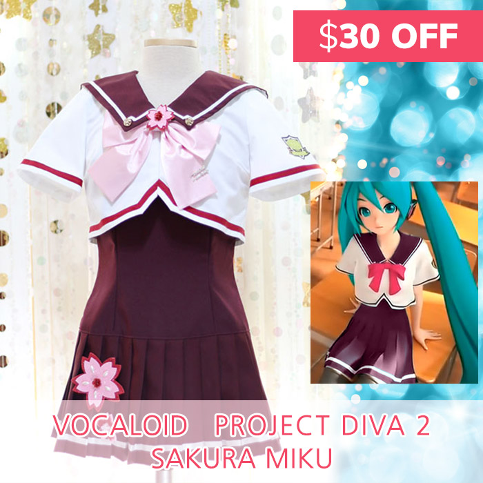 vocaloid miku project diva school uniform cosplay costume sale