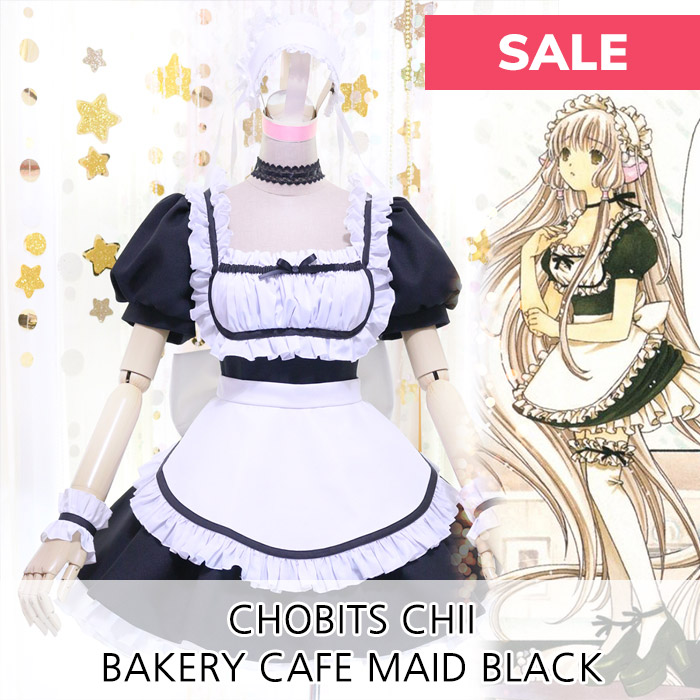 chobits chii cafe maid dress cosplay costume sale black