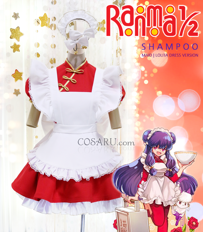 Cosaru Ranma Shampoo Maid Lolita Dress Cosplay Costume Shop