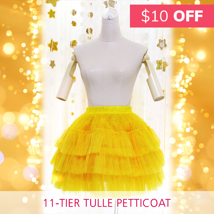 Sale Tiered Petticoat yllw