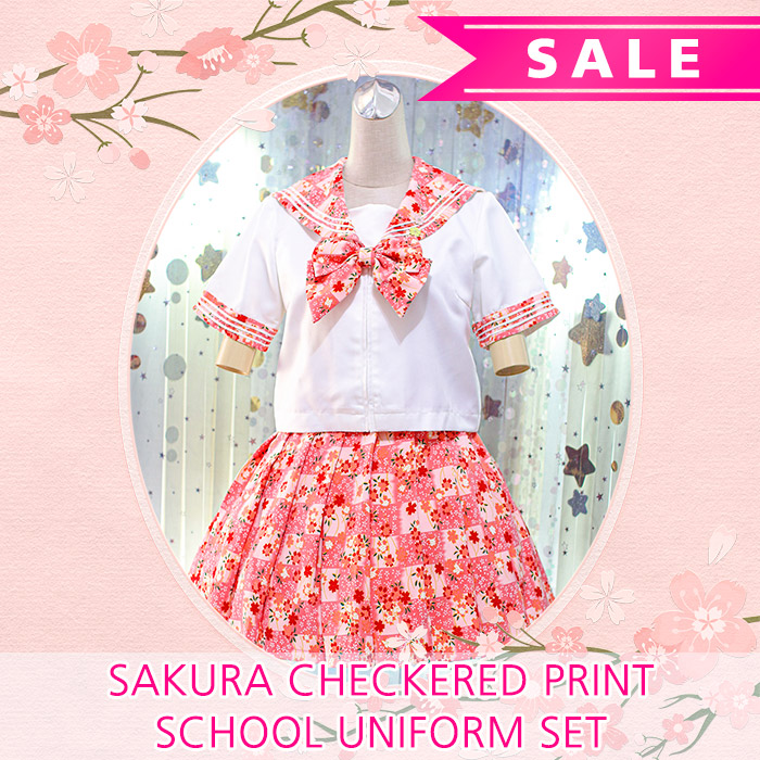 Sale Sakura Checkered School Uniform cosplay costume